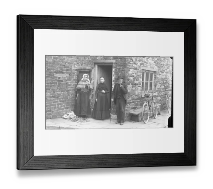 Framed Print : Elderly couple and their daughter Framed Print : Elderly couple and their daughter