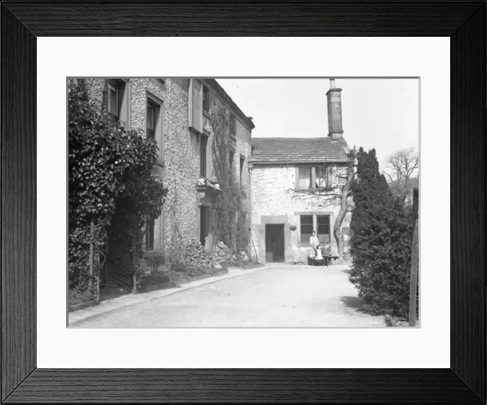 Framed Print : Eyam Ball Hotel and rocks, Dovedale Framed Print : Eyam Ball Hotel and rocks, Dovedale