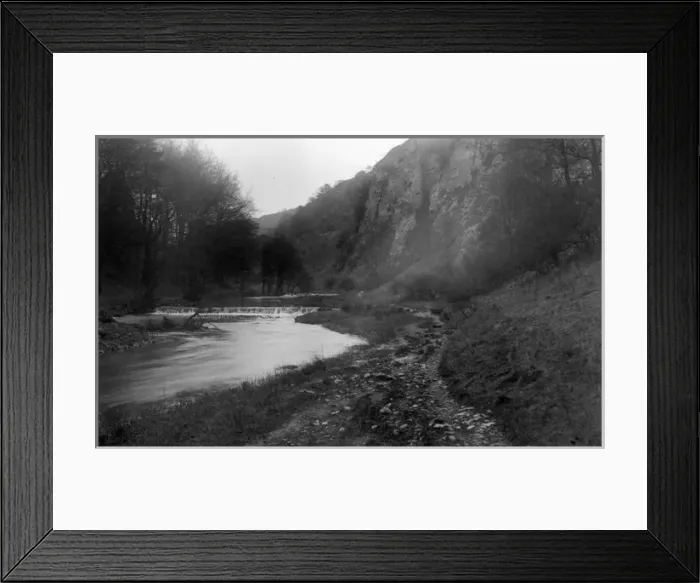 Framed Print : Dovedale - river and waterfalls Framed Print : Dovedale - river and waterfalls