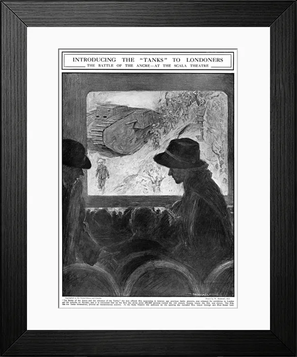 Framed Print : Introducing Tanks to Londoners - Film of Battle of Ancre Framed Print : Introducing Tanks to Londoners - Film of Battle of Ancre
