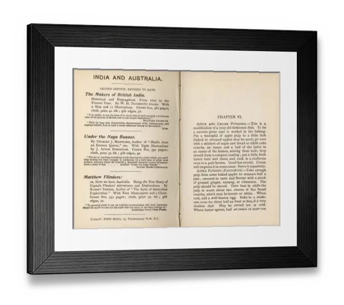 Framed Print : Cookery for Invalids and Others, inside pages, 1897 Framed Print : Cookery for Invalids and Others, inside pages, 1897