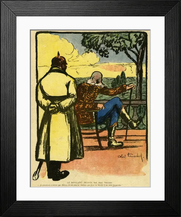 Framed Print : Cartoon, Brilliant second thoughts, WW1 Framed Print : Cartoon, Brilliant second thoughts, WW1