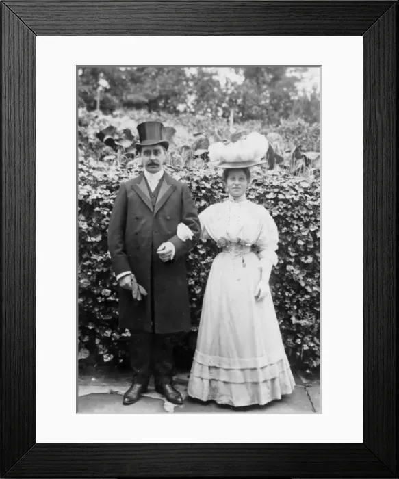 Framed Print : Marriage photograph of Martha Law Bennie and Jim Cosser Framed Print : Marriage photograph of Martha Law Bennie and Jim Cosser