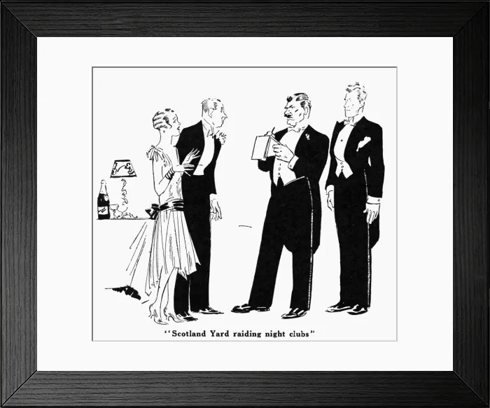 Framed Print : Scotland Yard raiding nightclubs, 1928 Framed Print : Scotland Yard raiding nightclubs, 1928