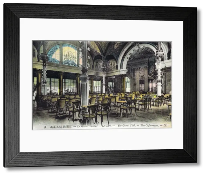 Framed Print : Caf頯r coffee room in Le Grand Cercle, Aix Le Bains Framed Print : Caf頯r coffee room in Le Grand Cercle, Aix Le Bains