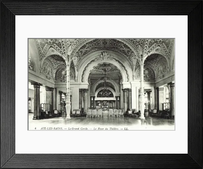 Framed Print : Foyer to the Theatre in Le Grand Cercle, Aix Le Bains Framed Print : Foyer to the Theatre in Le Grand Cercle, Aix Le Bains