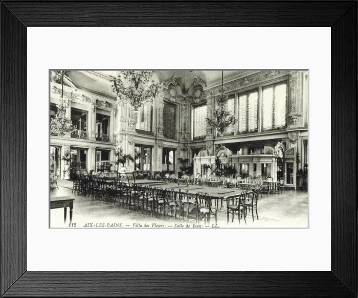 Framed Print : The Salle de Jeux in Villa Des Fleurs, Aix Le Bains