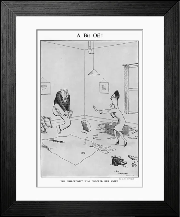 Framed Print : A Bit Off by H. M. Bateman Framed Print : A Bit Off by H. M. Bateman