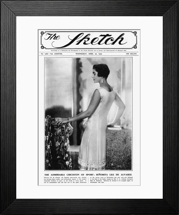 Framed Print : Sketch front cover - Lili de Alvarez Framed Print : Sketch front cover - Lili de Alvarez