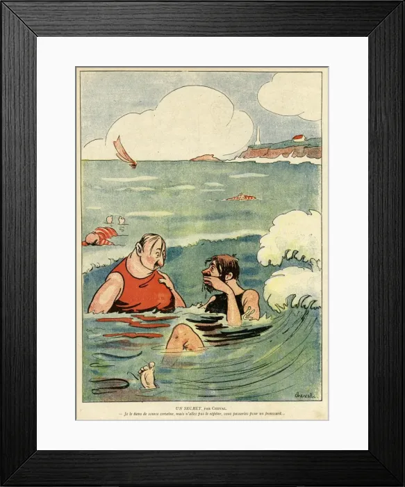 Framed Print : Cartoon, A Secret, WW1 Framed Print : Cartoon, A Secret, WW1