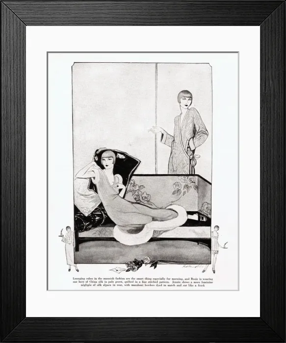 Framed Print : Dolly Sisters in lounging robes from Patou, Spring 1924 Framed Print : Dolly Sisters in lounging robes from Patou, Spring 1924