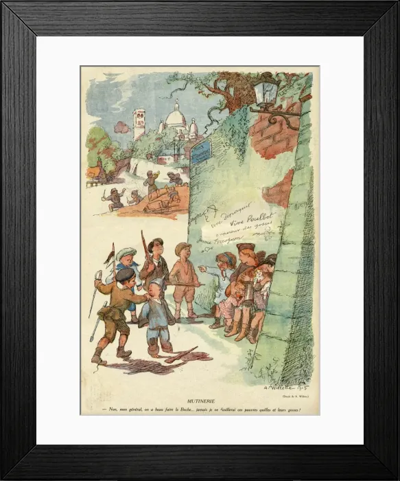 Framed Print : Cartoon, Mutiny, WW1 Framed Print : Cartoon, Mutiny, WW1