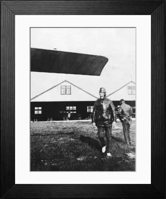 Framed Print : WW1 - Pilot at an Airfield (unidentified) Framed Print : WW1 - Pilot at an Airfield (unidentified)