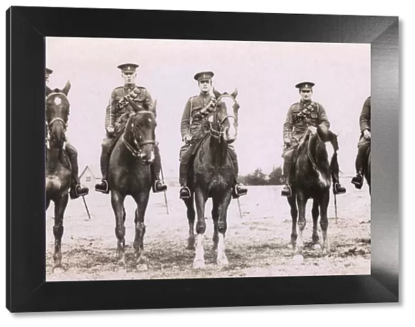 Carabiniers, 6th Dragoon Guards, on horseback, WW1