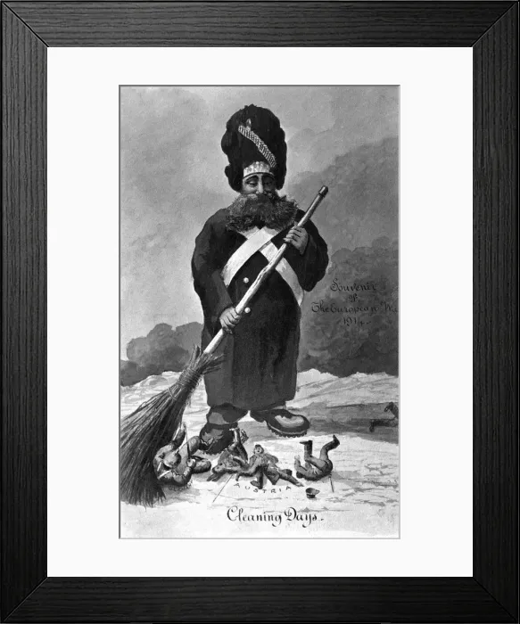 Framed Print : WW1 cartoon, Cleaning Days Framed Print : WW1 cartoon, Cleaning Days