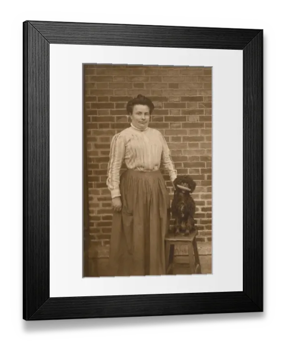 Framed Print : Woman with Poodle Framed Print : Woman with Poodle