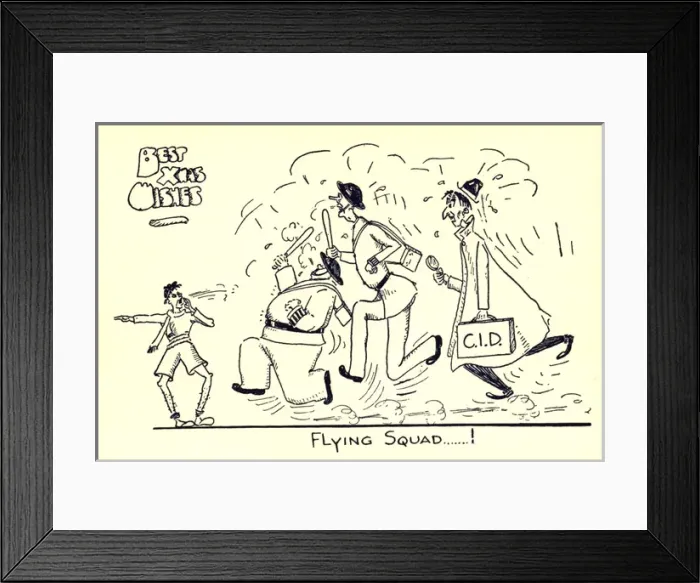 Framed Print : WW2 Christmas card, Flying Squad Framed Print : WW2 Christmas card, Flying Squad