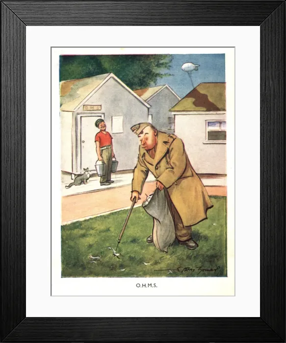 Framed Print : WW2 greetings card, OHMS Framed Print : WW2 greetings card, OHMS
