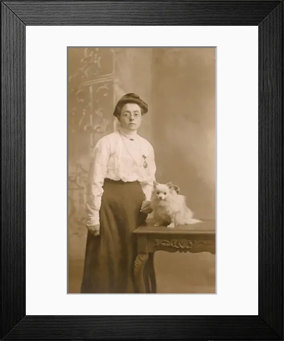 Framed Print : Woman with Long Hair Chihuahua Framed Print : Woman with Long Hair Chihuahua