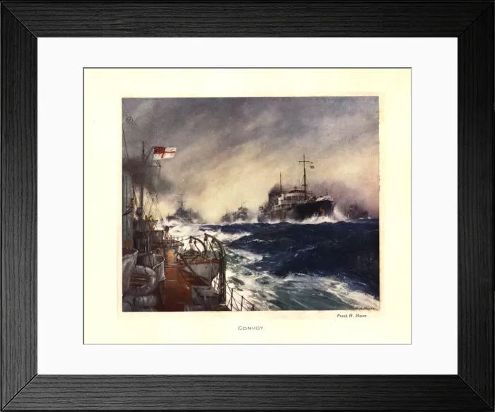 Framed Print : WW2 Christmas card, Convoy Framed Print : WW2 Christmas card, Convoy