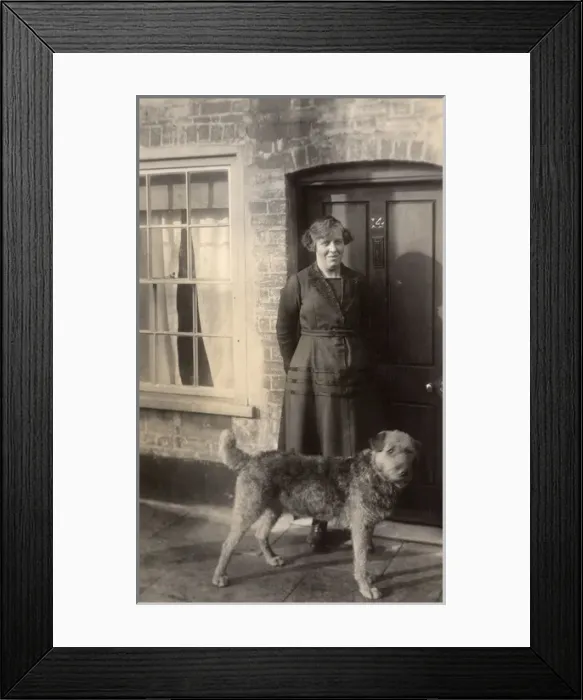 Framed Print : Woman with Airedale Framed Print : Woman with Airedale