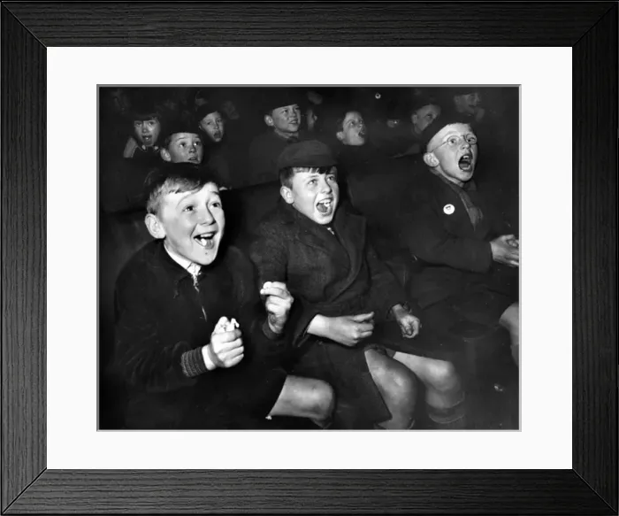 Framed Print : 1950s Cinema - Childrens Saturday Matinee Framed Print : 1950s Cinema - Childrens Saturday Matinee