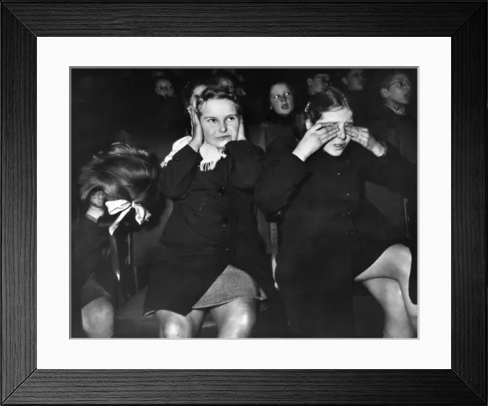 Framed Print : 1950s Cinema - Childrens Saturday Matinee Framed Print : 1950s Cinema - Childrens Saturday Matinee