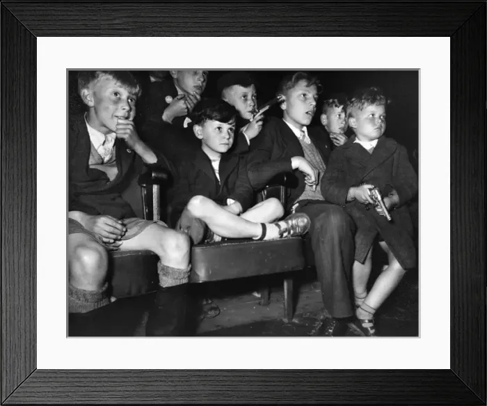 Framed Print : 1950s Cinema - Childrens Saturday Matinee Framed Print : 1950s Cinema - Childrens Saturday Matinee