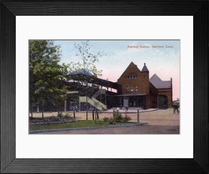 Framed Print : Railway station, Hartford, Connecticut, USA Framed Print : Railway station, Hartford, Connecticut, USA