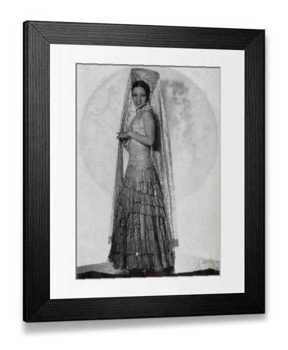 Framed Print : Lolita Benavente in Revue Folies Bergere at the French Casin Framed Print : Lolita Benavente in Revue Folies Bergere at the French Casin