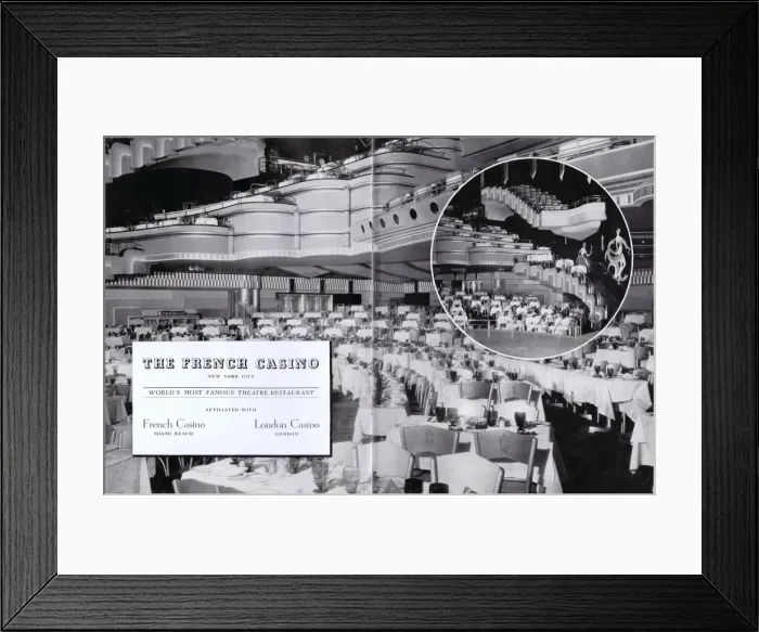 Framed Print : Views of the interior of the French Casino, New York Framed Print : Views of the interior of the French Casino, New York