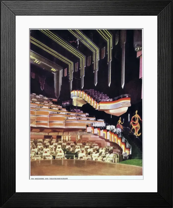 Framed Print : Mezzanine and theatre restaurant at the French Casino New Yo Framed Print : Mezzanine and theatre restaurant at the French Casino New Yo