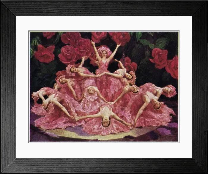Framed Print : Bouquet of Roses scene from Folie Parisienne at the French C Framed Print : Bouquet of Roses scene from Folie Parisienne at the French C