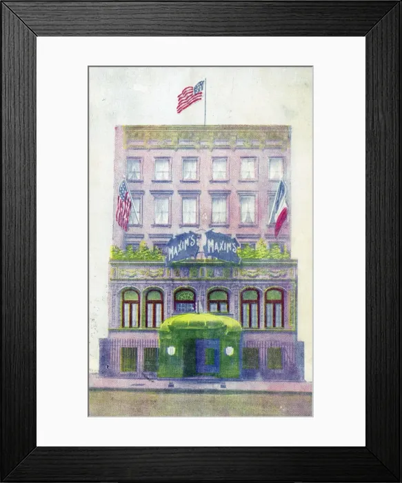Framed Print : The fa硤e of Maxims restaurant in New York Framed Print : The fa硤e of Maxims restaurant in New York