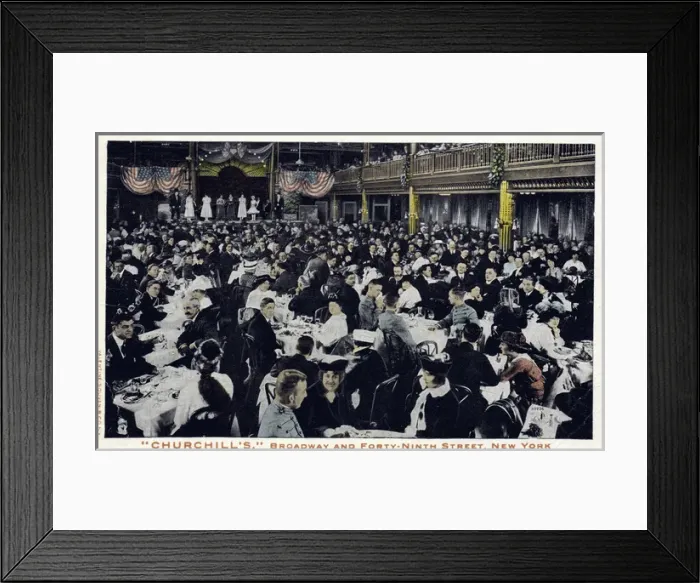 Framed Print : The interior of Churchills restaurant, New York Framed Print : The interior of Churchills restaurant, New York