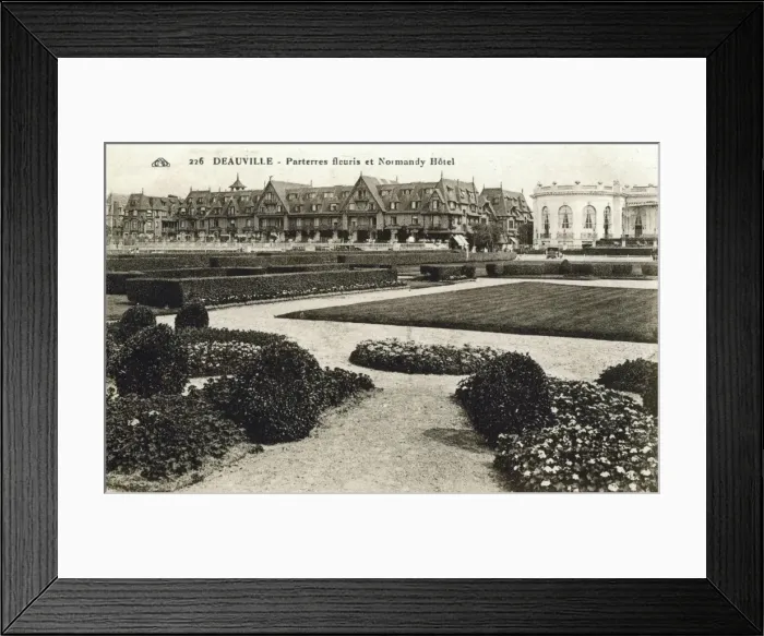 Framed Print : Gardens in front of the Normandy Hotel and the Casino Framed Print : Gardens in front of the Normandy Hotel and the Casino