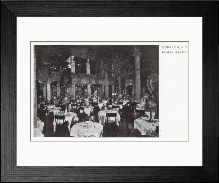 Framed Print : Interior view of Murrays Roman Gardens, New York Framed Print : Interior view of Murrays Roman Gardens, New York
