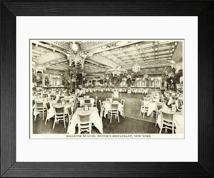 Framed Print : A view of the Ballroom de Luxe at Rectors Restaurant, New Y Framed Print : A view of the Ballroom de Luxe at Rectors Restaurant, New Y