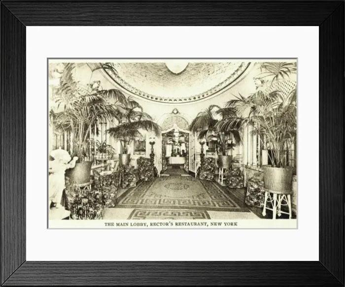 Framed Print : A view of the main lobby at Rectors Restaurant, New York Framed Print : A view of the main lobby at Rectors Restaurant, New York