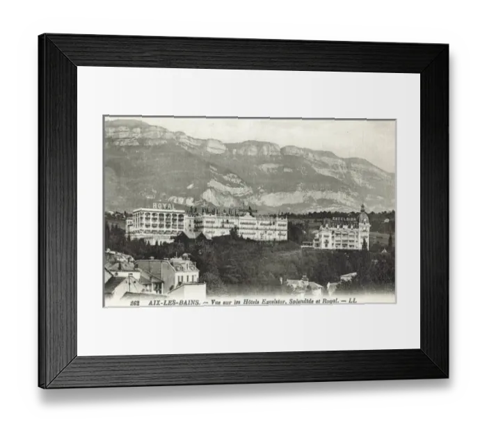 Framed Print : A view of three major hotels at Aix Les Bains Framed Print : A view of three major hotels at Aix Les Bains