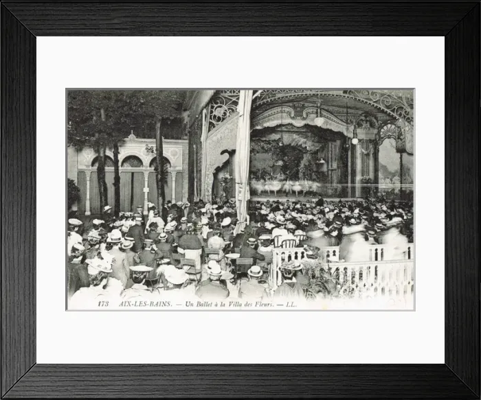 Framed Print : A ballet taking place outside at Villa Des Fleurs, Aix Le Ba Framed Print : A ballet taking place outside at Villa Des Fleurs, Aix Le Ba