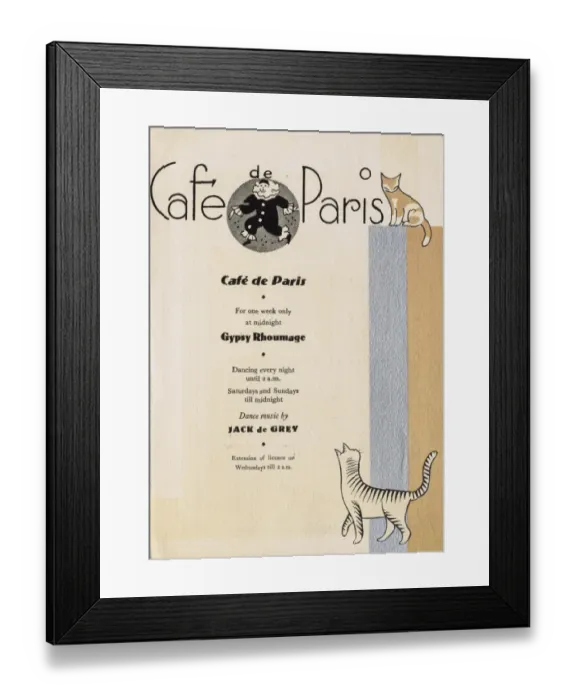 Framed Print : Programme for Hotel de Paris group Framed Print : Programme for Hotel de Paris group