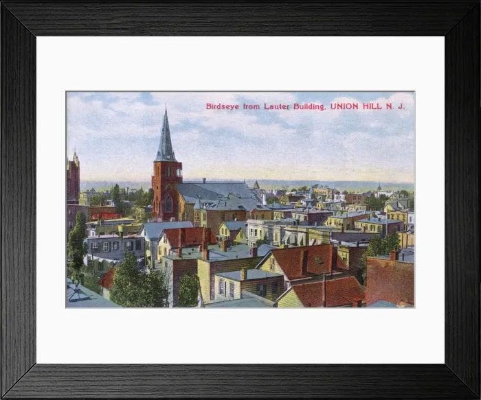 Framed Print : General view of Union Hill, New Jersey, USA Framed Print : General view of Union Hill, New Jersey, USA