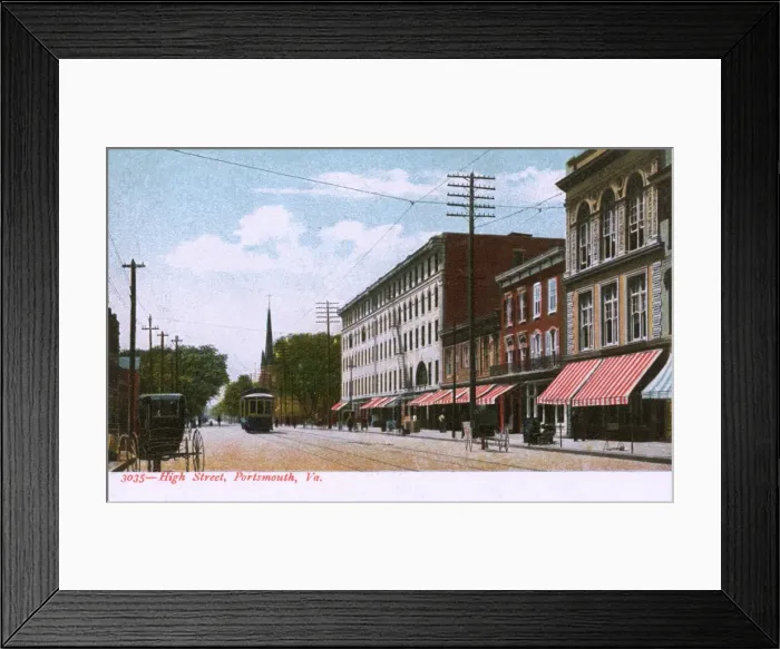 Framed Print : High Street, Portsmouth, Virginia, USA Framed Print : High Street, Portsmouth, Virginia, USA