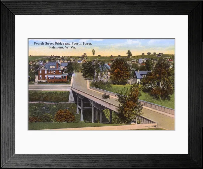 Framed Print : Fourth Street Bridge, Fairmont, West Virginia, USA Framed Print : Fourth Street Bridge, Fairmont, West Virginia, USA