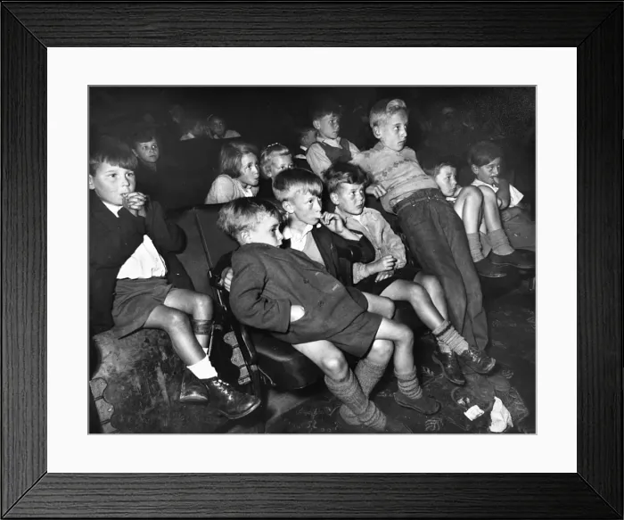 Framed Print : 1950s Cinema - Childrens Saturday Matinee Framed Print : 1950s Cinema - Childrens Saturday Matinee