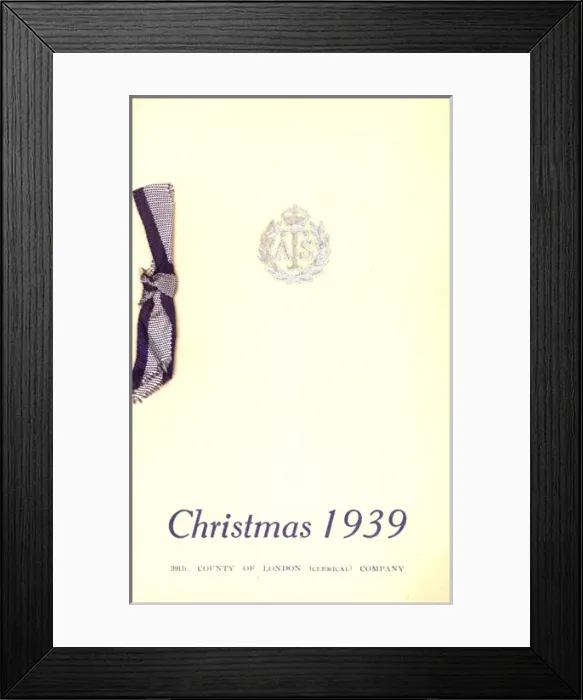 Framed Print : WW2 Christmas card, ATS Framed Print : WW2 Christmas card, ATS