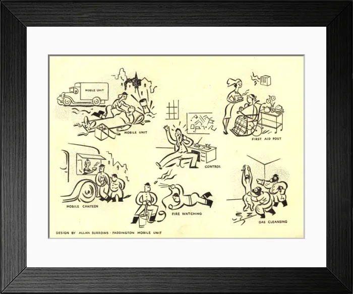 Framed Print : WW2 Christmas card, Civil Defence Framed Print : WW2 Christmas card, Civil Defence