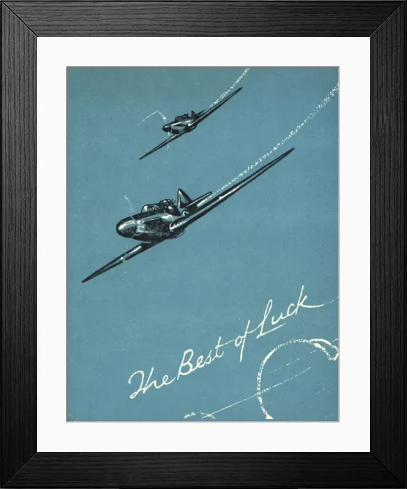 Framed Print : WW2 greetings card, The Best of Luck Framed Print : WW2 greetings card, The Best of Luck