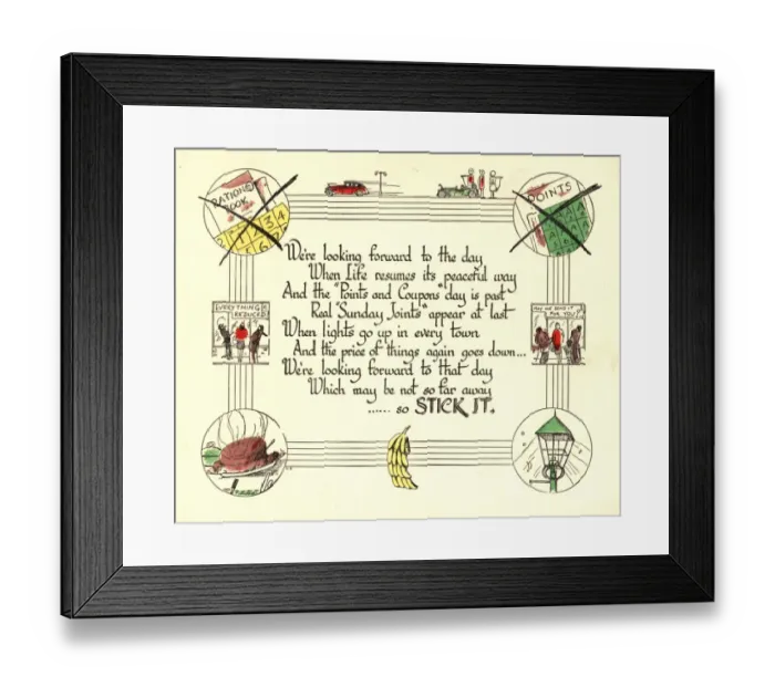 Framed Print : WW2 Christmas card, looking forward Framed Print : WW2 Christmas card, looking forward